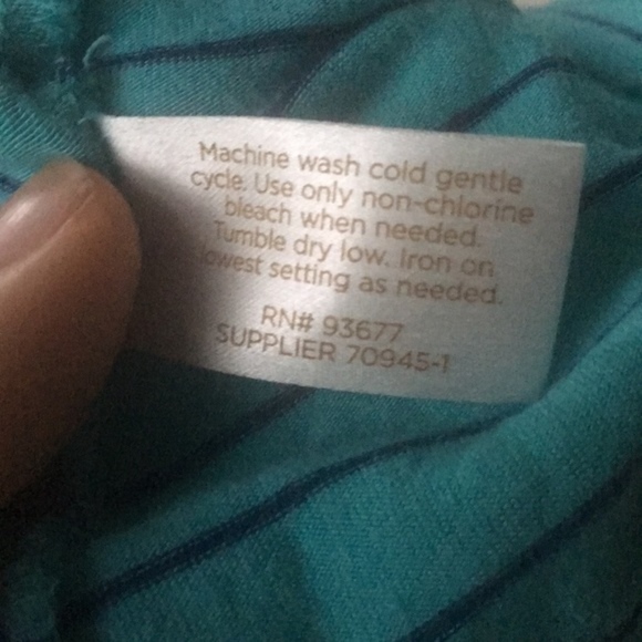 raglan sleeve striped t-shirt dress size small - Picture 3 of 5